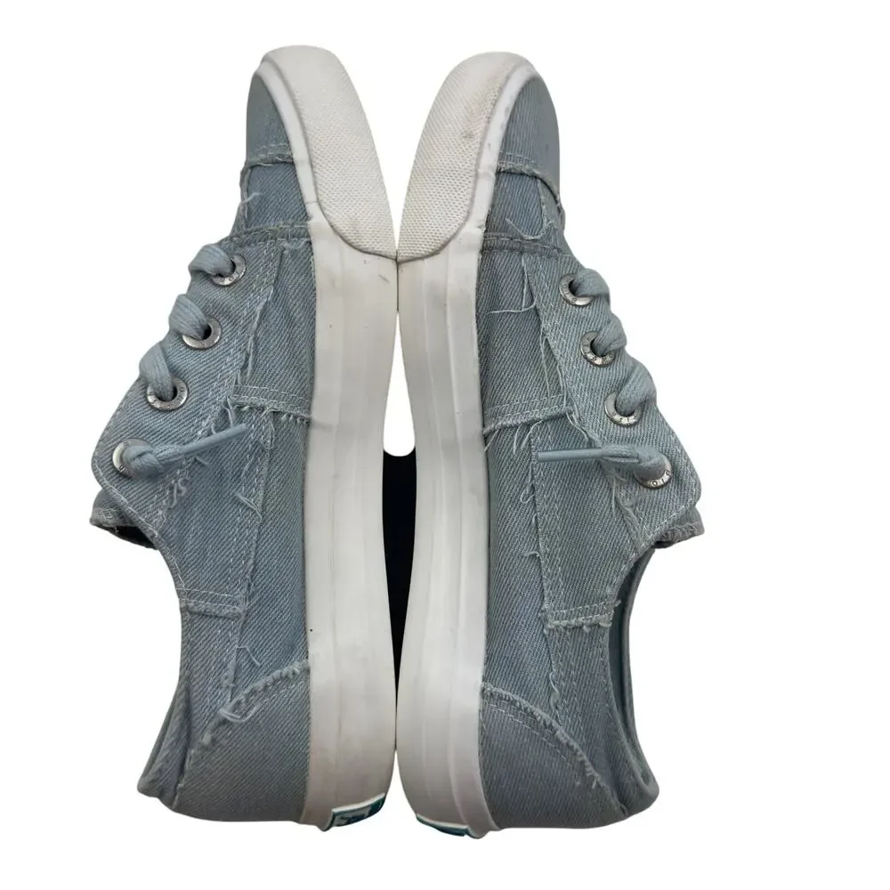 Blowfish Malibu Maxine Light Blue Canvas Comfy Slip On Sneakers Women's Size 6.5